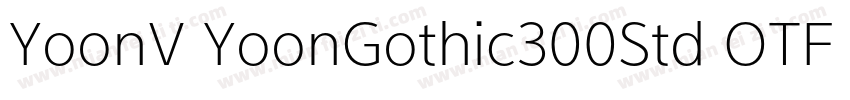 YoonV YoonGothic300Std OTF 40字体转换